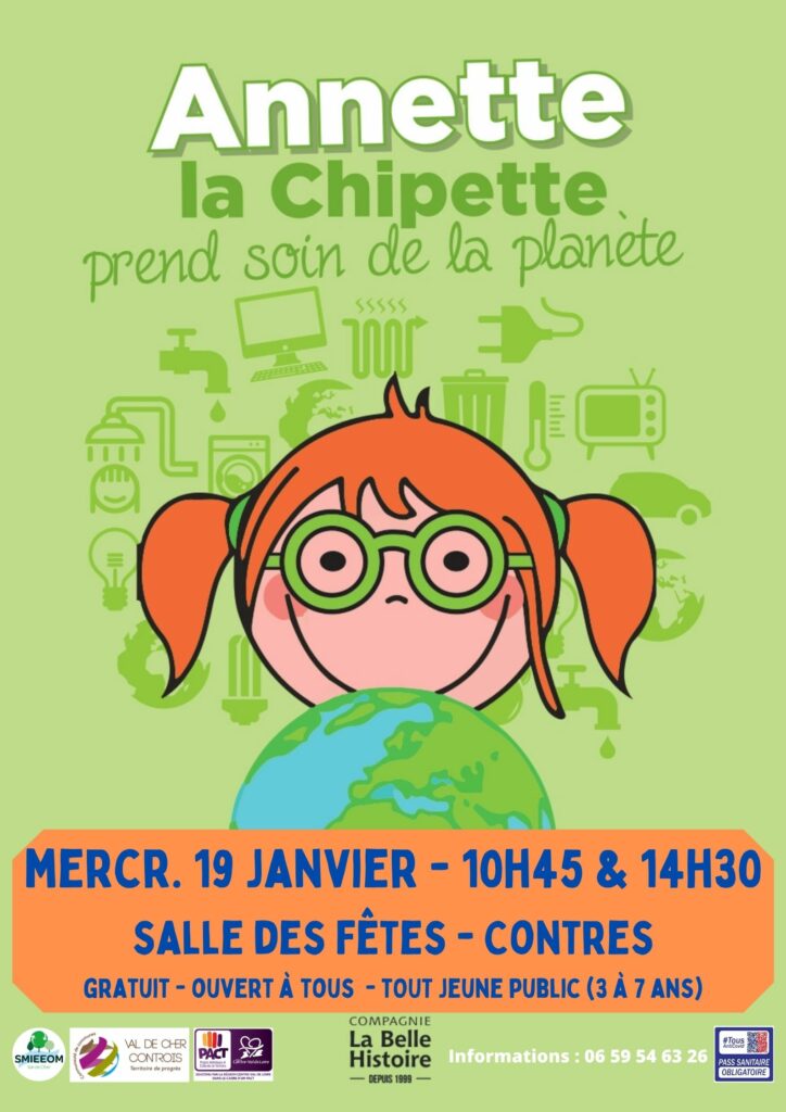 Affiche de la pièce de théâtre Annette la Chipette prend soin de la planète