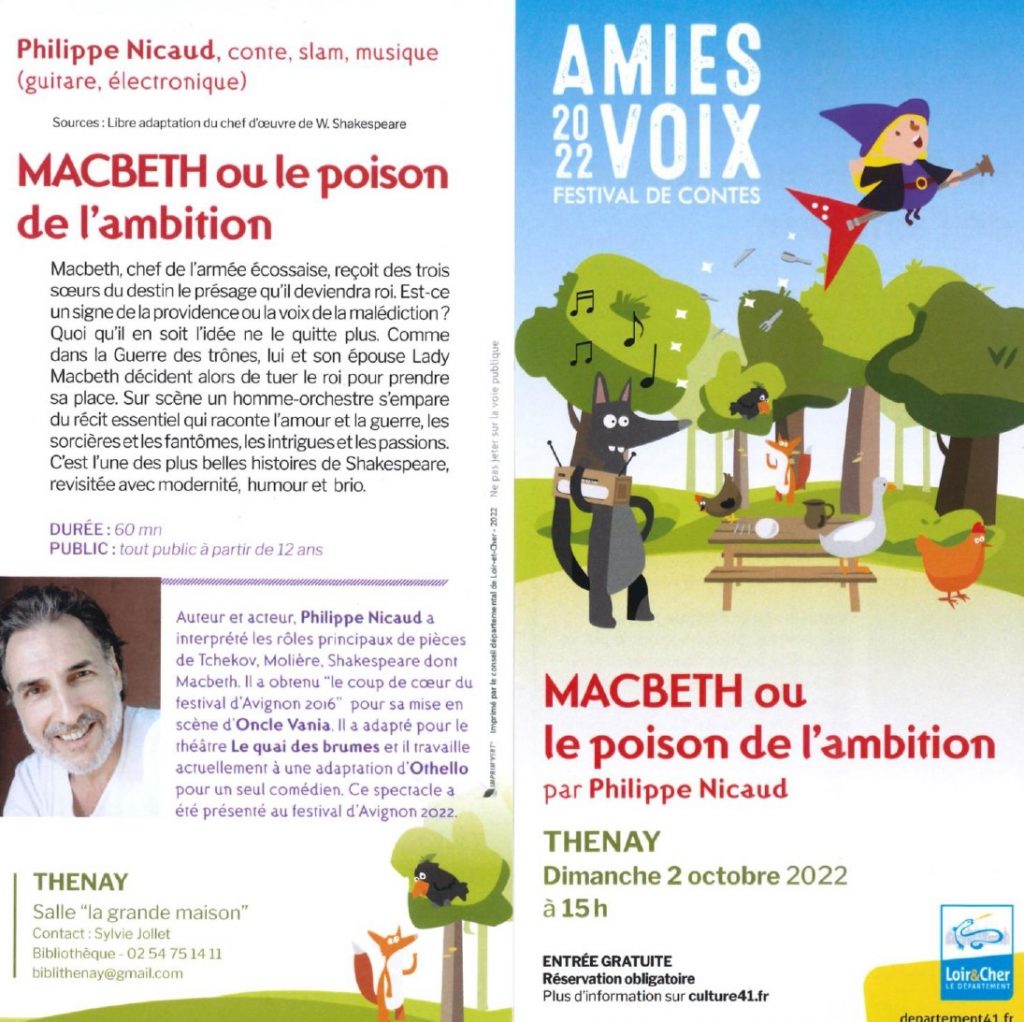 Festival Amies Voix à Thenay dimanche 2 octobre à 15h