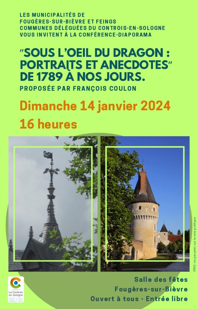 Conférence – dimanche 14 janvier – Fougères-sur-Bièvre